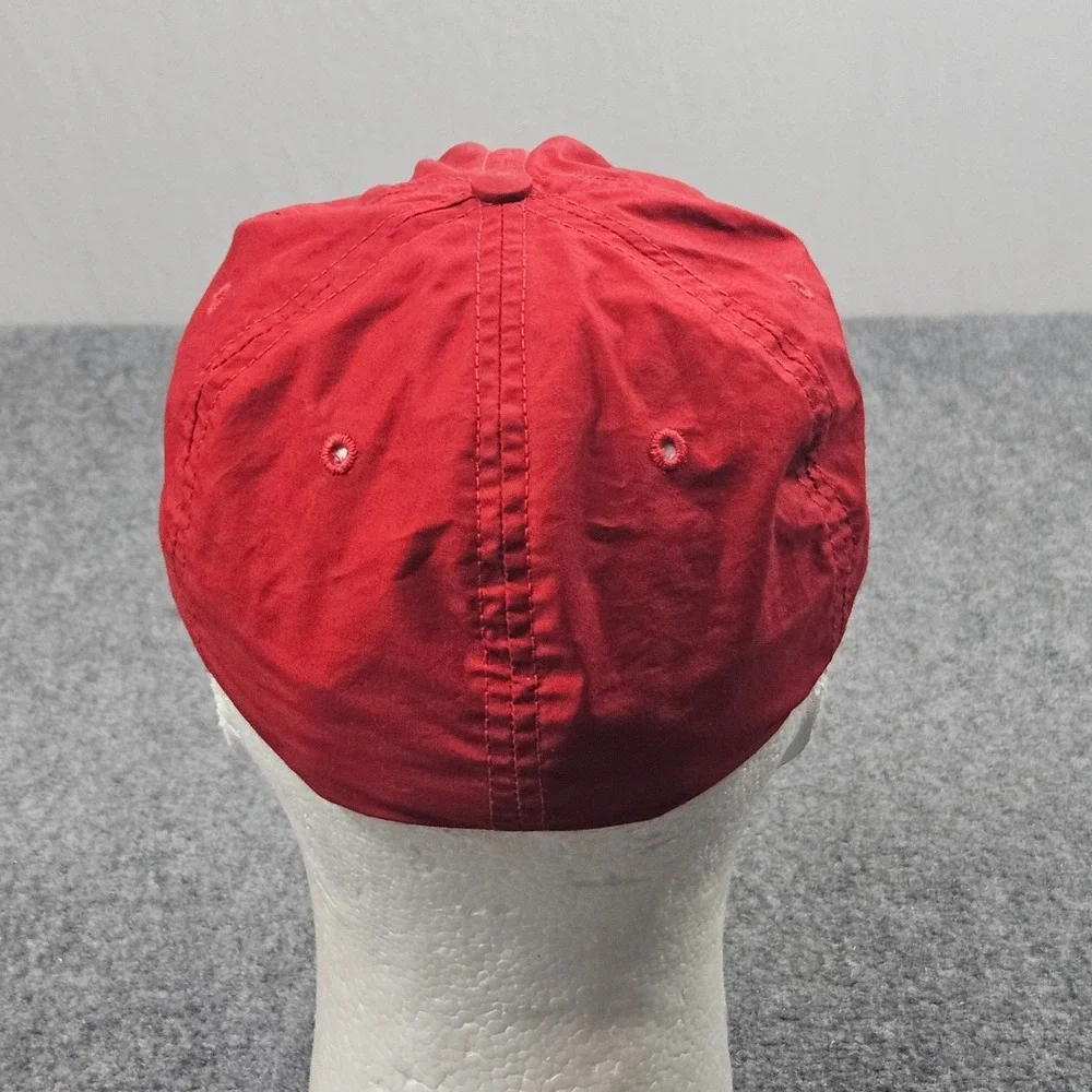 Vintage Polo Sport Ralph Lauren Hat M Red USA Strapback Nylon 90s Logo Cap‎
